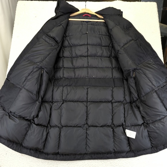 Lands End Womens XL Black Hooded Down Insulated Parka Coat Jacket Winter - Picture 3 of 11